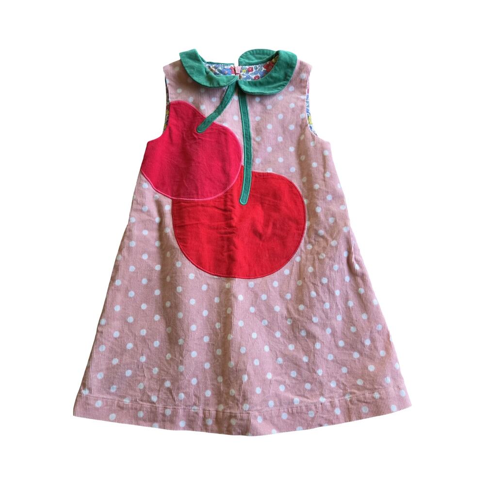 Mini Boden Cord Appliqué Shift Dress Size: 5-6Y
